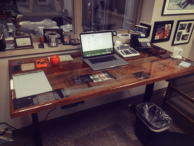 Music or Office Desk - Uplift V2 - Walnut Wood - Adjustable Height